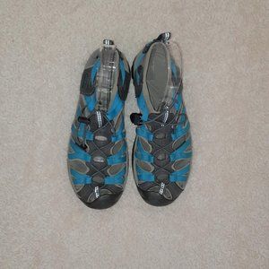 Blue and Grey Adult Keen sandals Size US9